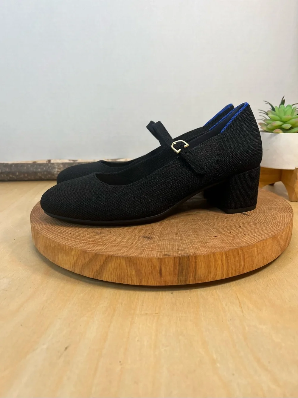 Rothy's Black Mary Jane Block Heels